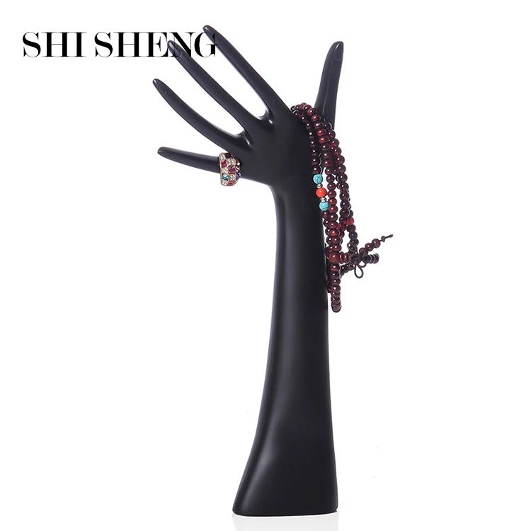 SHI SHENG Resin Long Shaped Hand Mannequin Jewelry Stand Holder for Ring Bracelet Necklace Decoration Support Jewelry Props