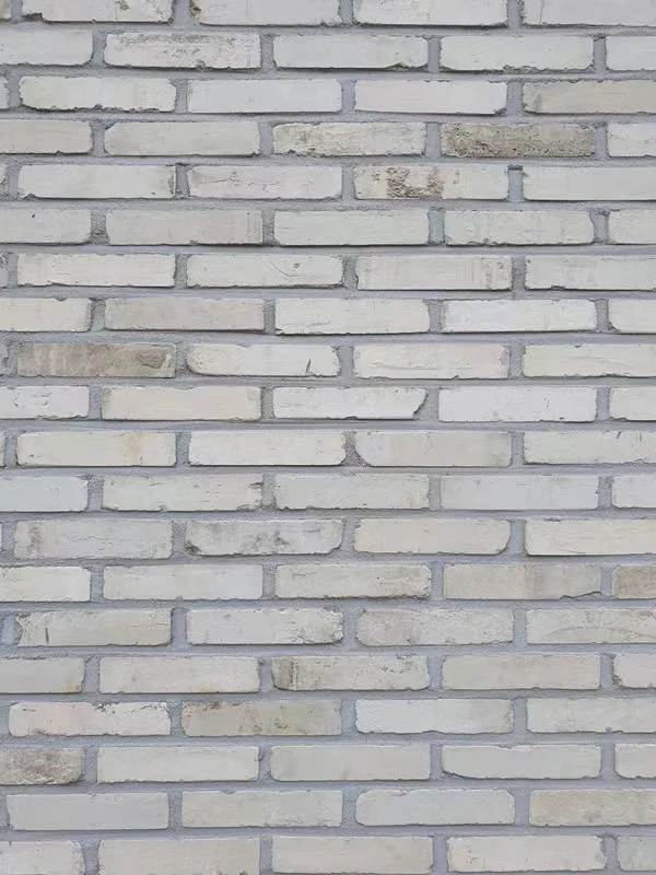 Old Clay Brick Veneer Vintage White Thin Brick Cream White Tile Brick for Wall Cladding