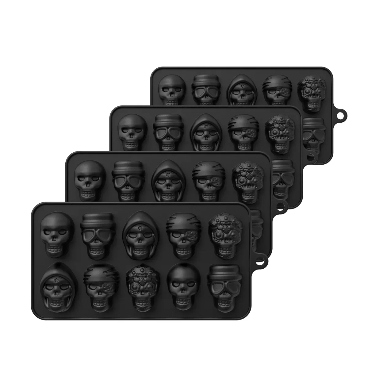 Skull Chocolate Mould 10 Holes fondant cake decoration mold baking silicone chocolate mold jelly pudding candy ice tray mold