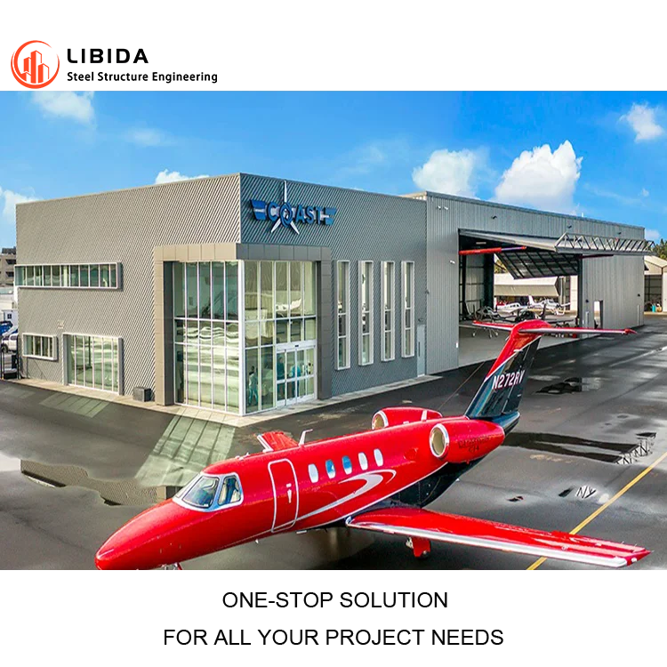 Quick Build Long Span Prefabricated Aircraft Storage Hangar Shed Prefab Steel Structures Hangar Warehouse Buildings for Sale