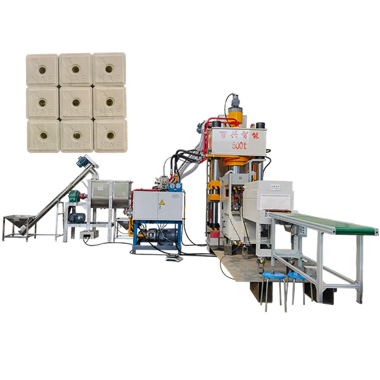 Fully automatic cow and sheep salt block machine, 500 ton servo CNC salt block hydraulic press