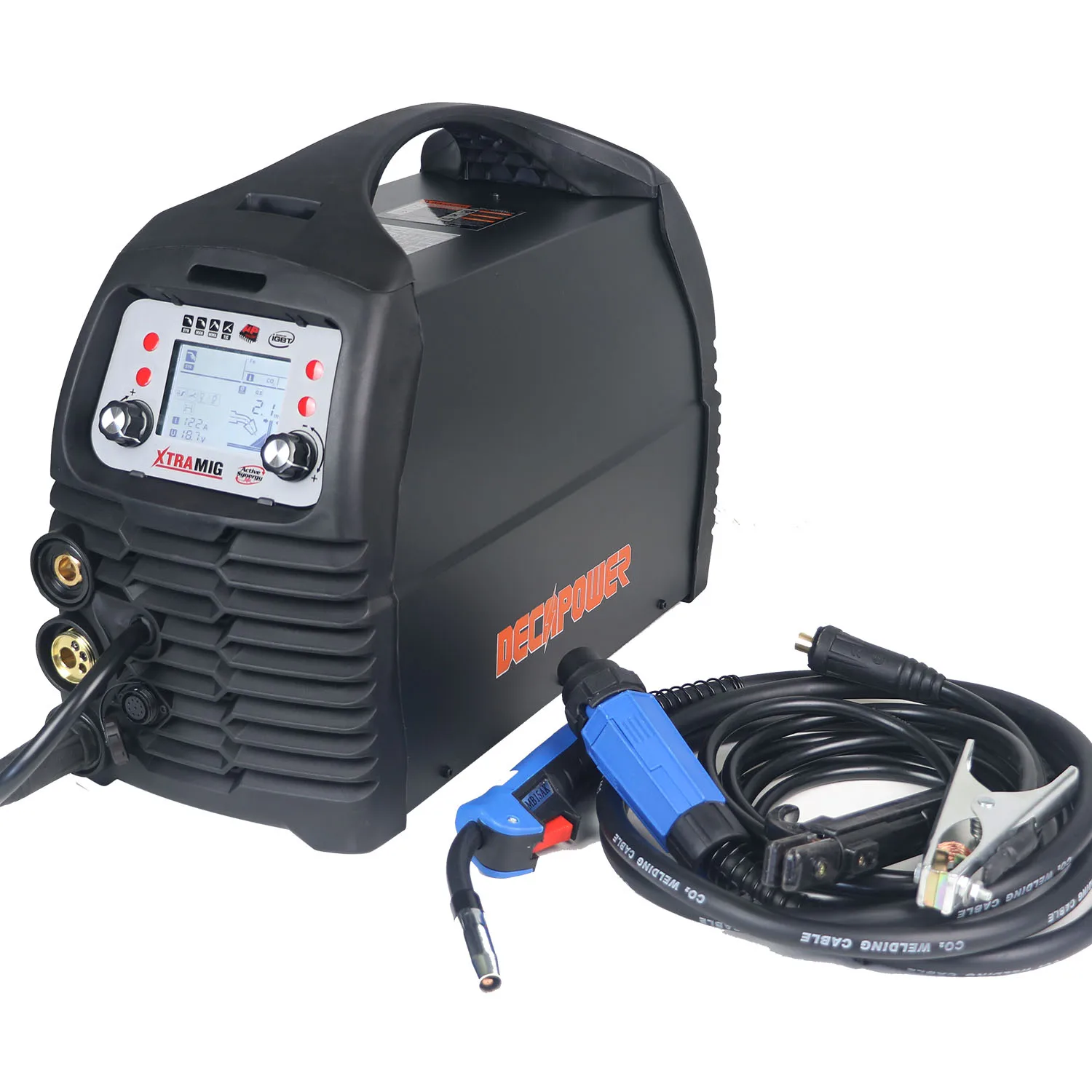 XTRAMIG 4 in 1 IGBT inverter welder tig mma mig for gas/gasless flux welding with LCD
