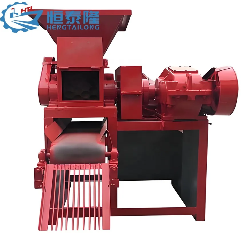 hot selling high strength lignite iron filings powder charcoal briquette making machine with diesel