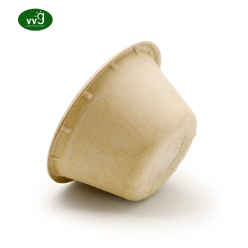 VVG Biodegradable 2 oz Bagasse Fiber Sauce Cup with Lid Eco Friendly Disposable Food Cup Paper Sauce Cups
