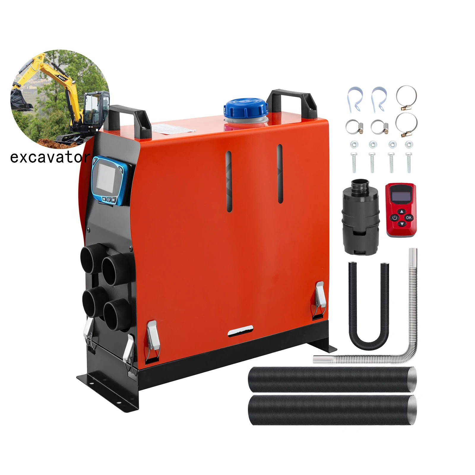  Complete Accessory Kit air parking heater 12V 24V 5kw Diesel Air Parking Heater With LCD Display & Remote Control  Complete &