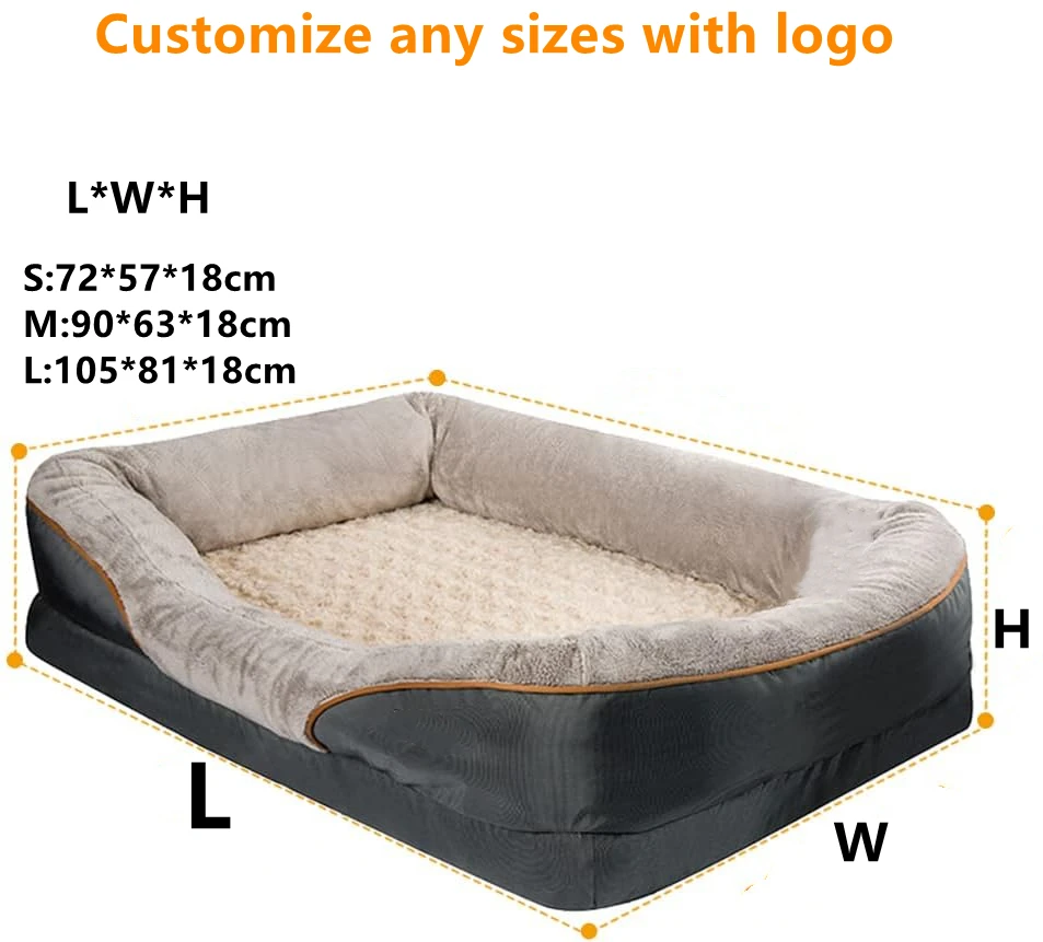 Egg Crate Orthopedic Foam Pets Dog Sofa Bed & Sofa with Removable Washable Cover Dog Sleeper for pets dogs