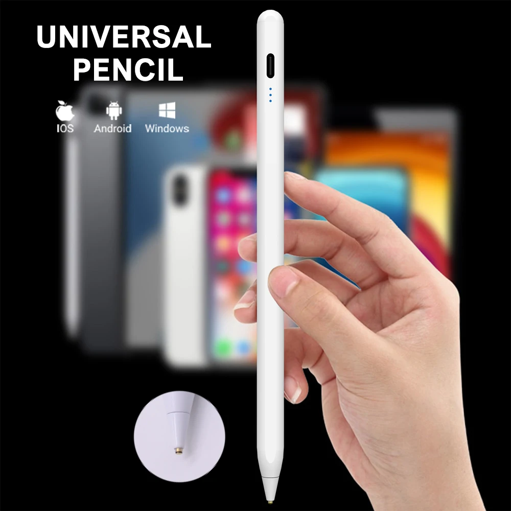 New Metal Capacitive Touch  Screen Pen For iPad Air Mini For iPhone Samsung Xiaomi Universal  PC Smart Phone