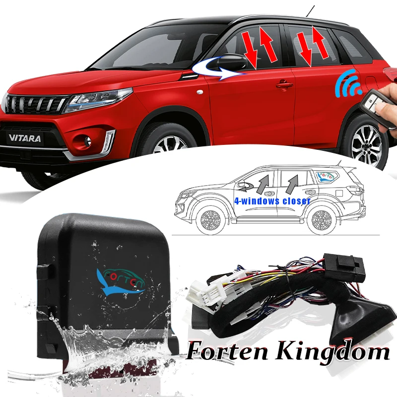 Car Automatic Window Close Kits For Suzuki Vitara Auto Window Closer Module Mirror Fold Car Power Remote Key Start Electronic