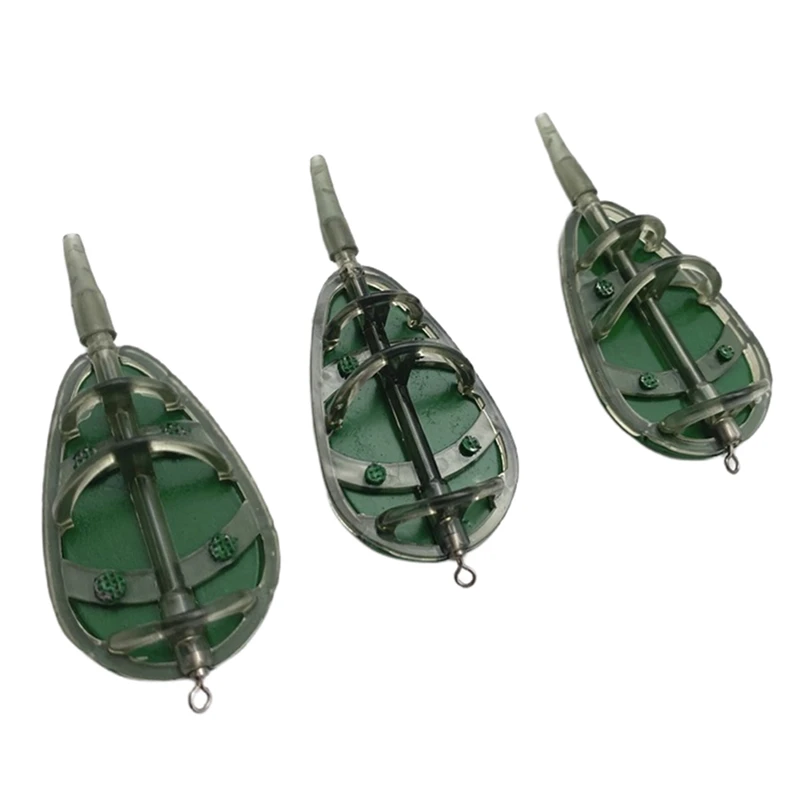 15g/20g/25g/30g/40g/50 Fishing Lead Sinker lure Quick Release Carp Fishing Inline Method Feeder Mould Bait Thrower Basket Feeder