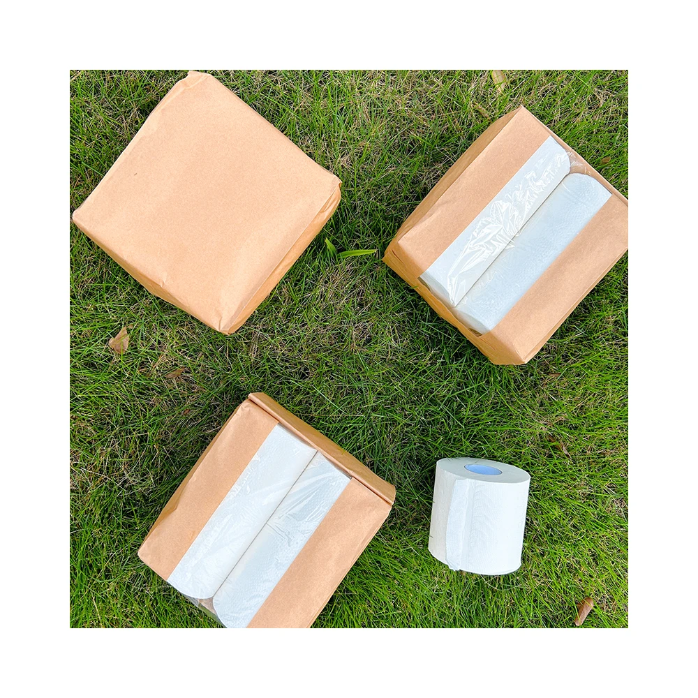 hand made paper packing tissue paper manual wrap toilet paper 2roll eco friendly wrapped kitchen towel