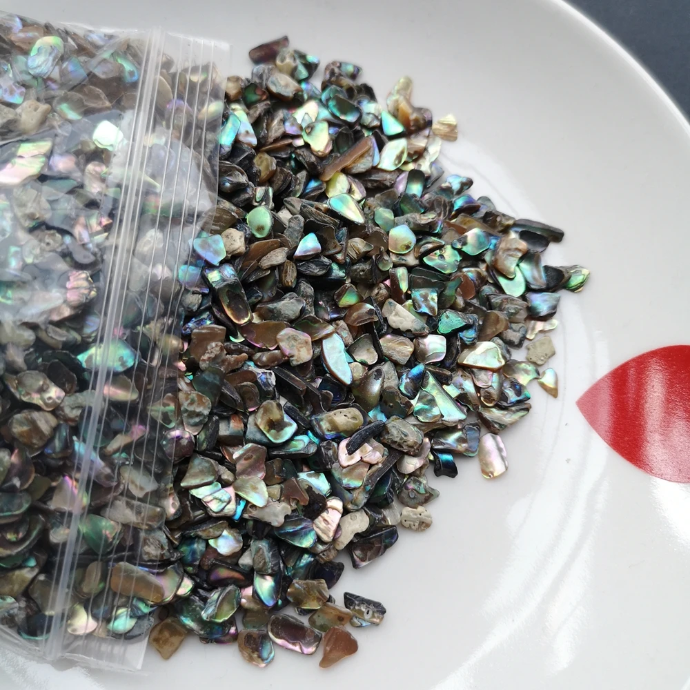 
XUNBEI Natural Crushed Abalone Shell Mother of Pearl shell DIY abalone shell pieces 