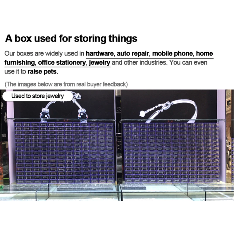 F01- 170*110*55MM 48PCS | PARTS BIN - Desktop Stackable Combined Storage Drawer Jewelry Plastic Small Object