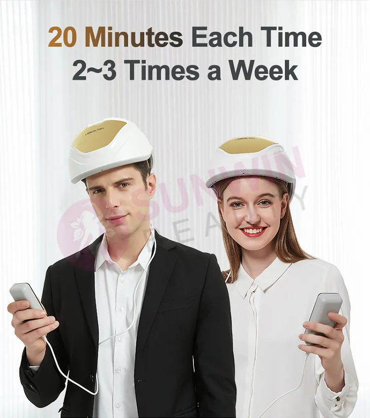 Helmet Rechargeable Diode Light Laser Hair Growth Helmet For Anti-Hair Removal Laser Hair Regrowth Therapy