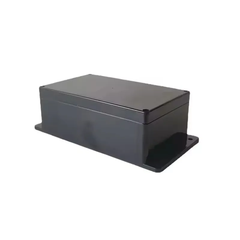 GB 200*120*75Mm Abs Plastic With Ear Black Waterproof Junction Box Ip65 Outdoor Terminal Branch Switch Box
