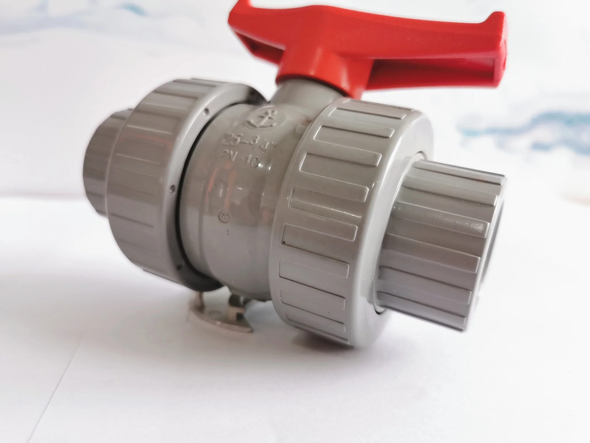 DIN25 DN32 DN40 DN50 DN65 high quality hot sale UPVC double union ball valve