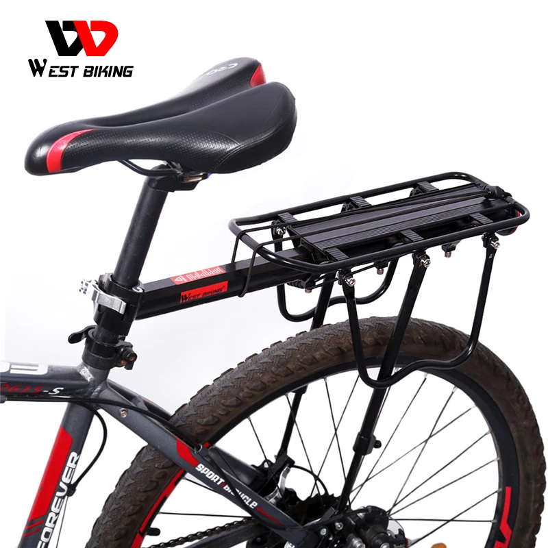 WEST BIKING Bike Racks Rear Luggage Bicycle Accessories Equipment Bike Rack Stand Footstock Brake Mountain Bicycle Carrier Rack