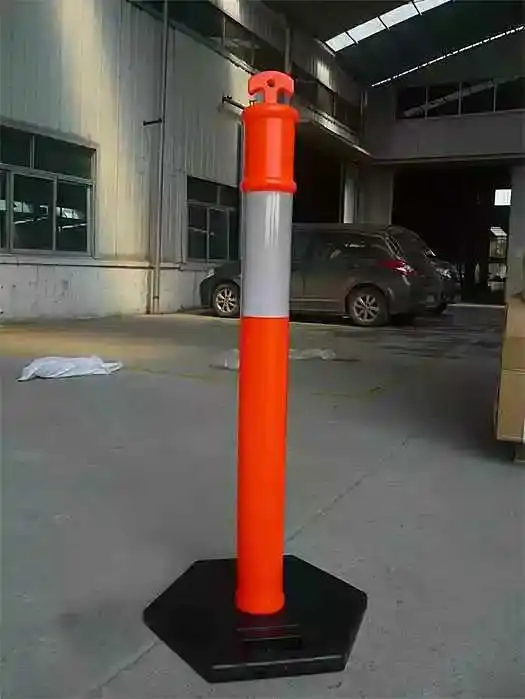 T-top bollard traffic high visibility collapsible plastic road sign post Flexible reflective delineator warning post