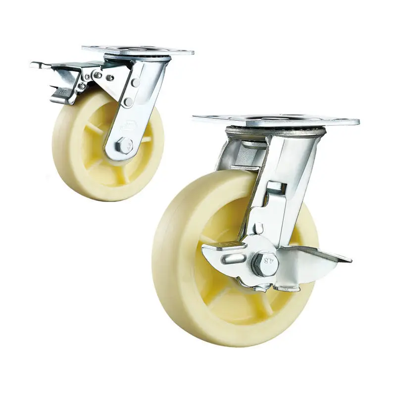 PH208 Professional Manufacturer Industrial PA Caster 5 inch Swivel Trolley Caster Wheels Factory Sale Nylon Castor