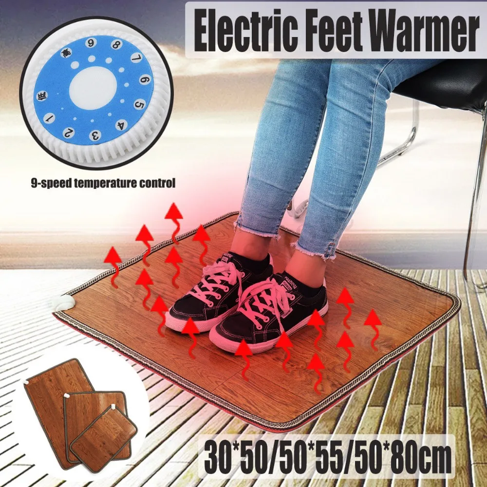 Hot sale Electric Heating Pad Thermal Foot Feet Warmer Heated Floor Carpet Mat Pad Blanket Home Office Warm Feet Heater