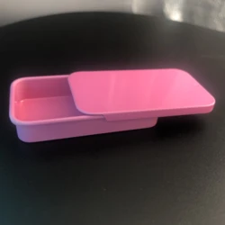 Empty Small Rectangle Metal Tin Candy/Mint/Cosmetic/Brow Soap/Solid Perfume/Lip Balm Slide Top Metal Tin Case/Box/Containe