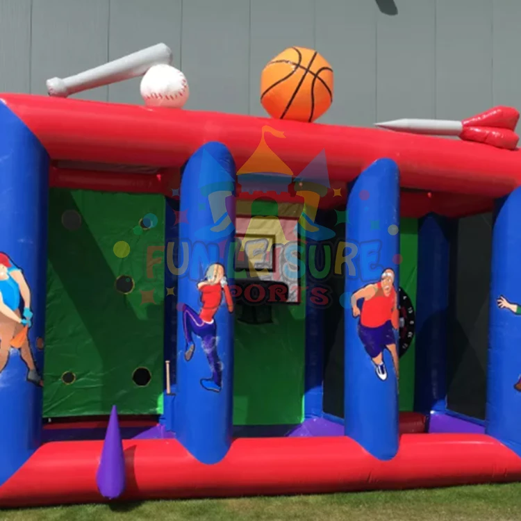 Commercial party sport games outdoor group building or event fun activities inflatable carnival game