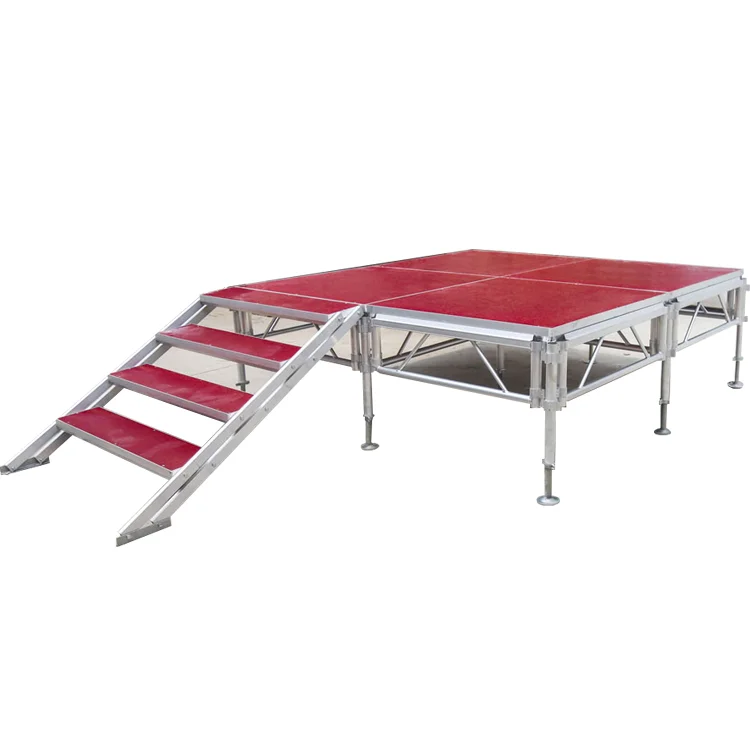 Aluminum alloy tempered glass dance car exhibition floor frame T platform truss mobile stageindian wedding stages decorations