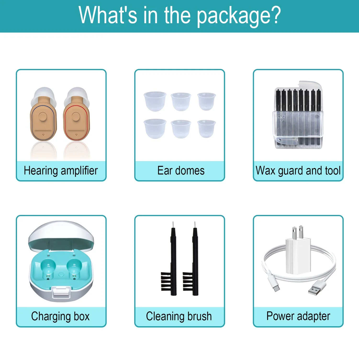 
Amazon hot sell 4 channels full digital rechargeable invisible RIC hearing aid 