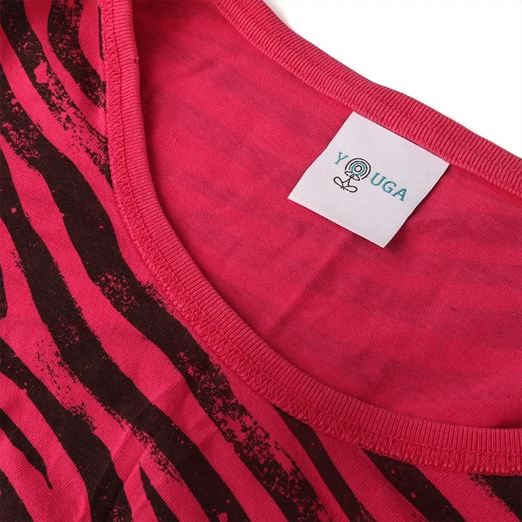 High Quality Custom Cheap Brand Yoga Name T-shirt Hem Tag Clothing Damask Woven Labels for T-shirts