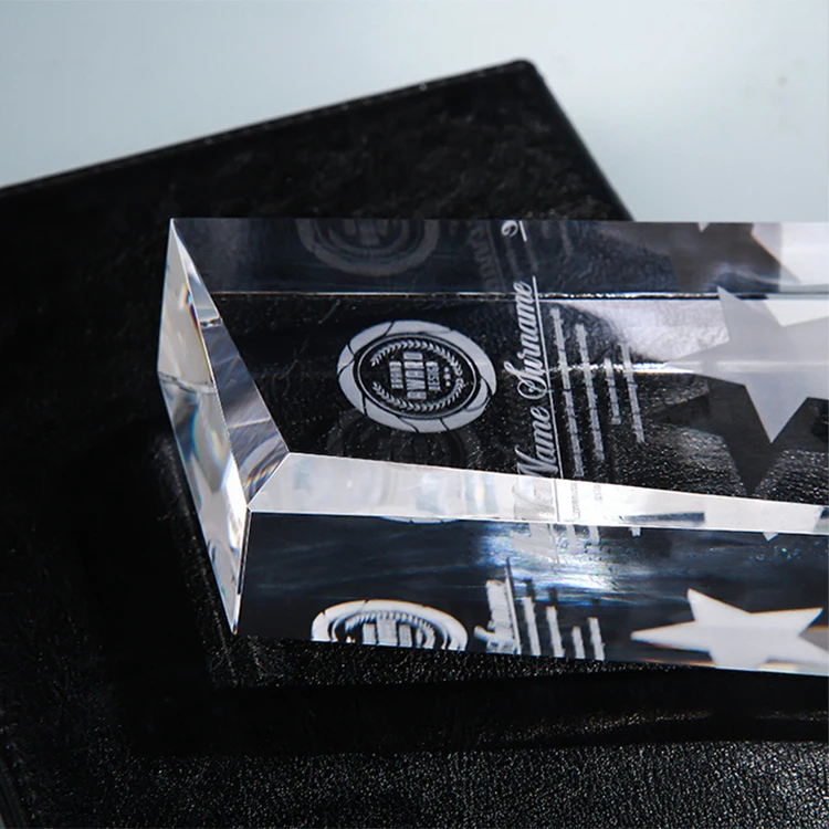 High quality crystal gift wooden awards trophy