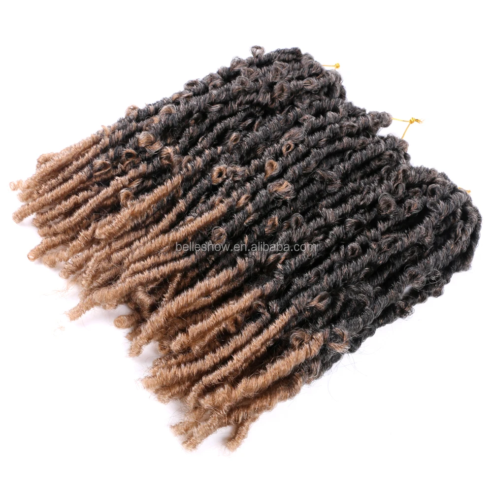 Hot sell  New Trendy African Hairstyle Beautiful Butterfly faux Locs Crochet Braiding butterfly locs