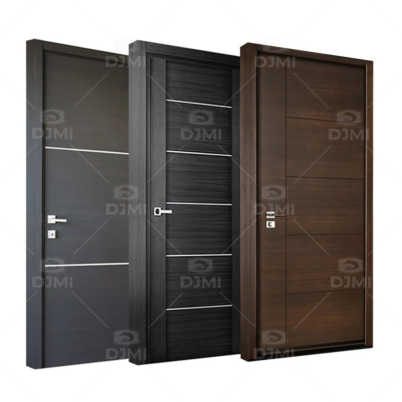 China Top Brand Fiberglass Bathroom Door Smooth Fibreglass Door Panel Mirror Wood Entrance Wood Door