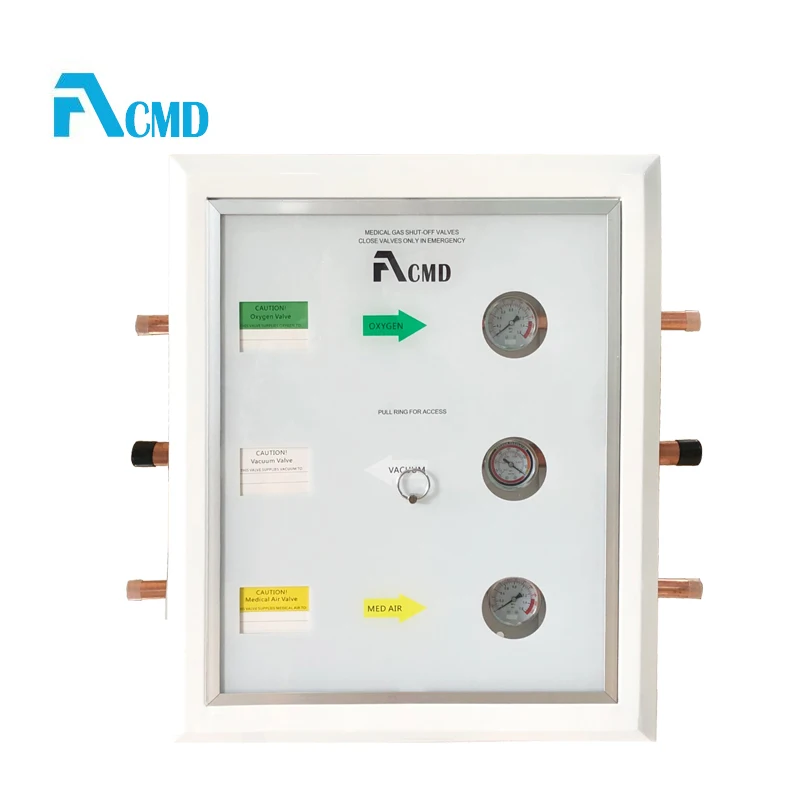 Red Copper Shut Off Medical Oxygen Valve With Box for Oxygen and Vacuum