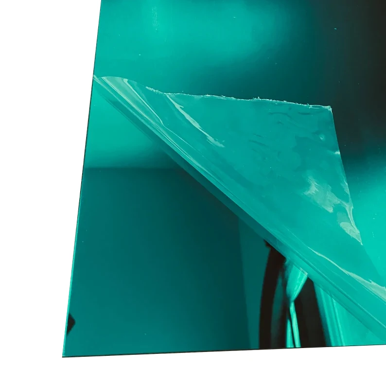 High Reflective Gold Acrylic Mirror Sheet Hard Surface Frameless Mirror Acrylic Gold Two Way Plastic Silver Mirror Sheet