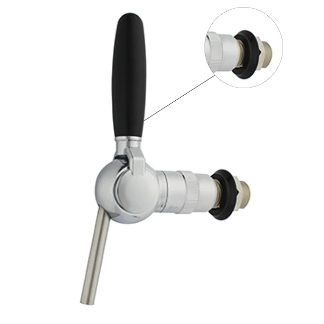 Factory Hot Selling 304 Stainless Steel Silver Color Ball Shape Beer Tap with Flow Control