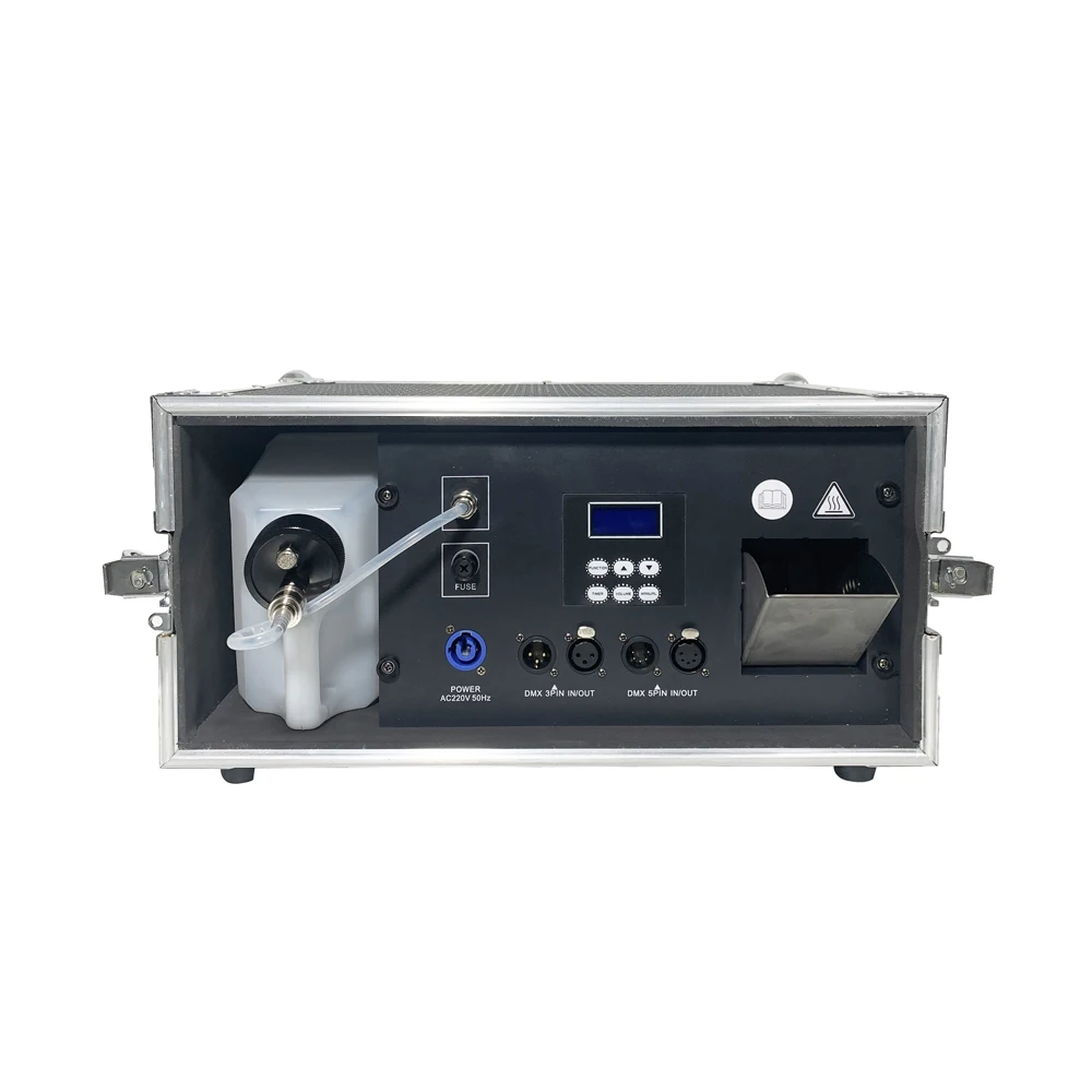 1500W morning haze machine DMX+LCD with flight case stage for professional dj and disco