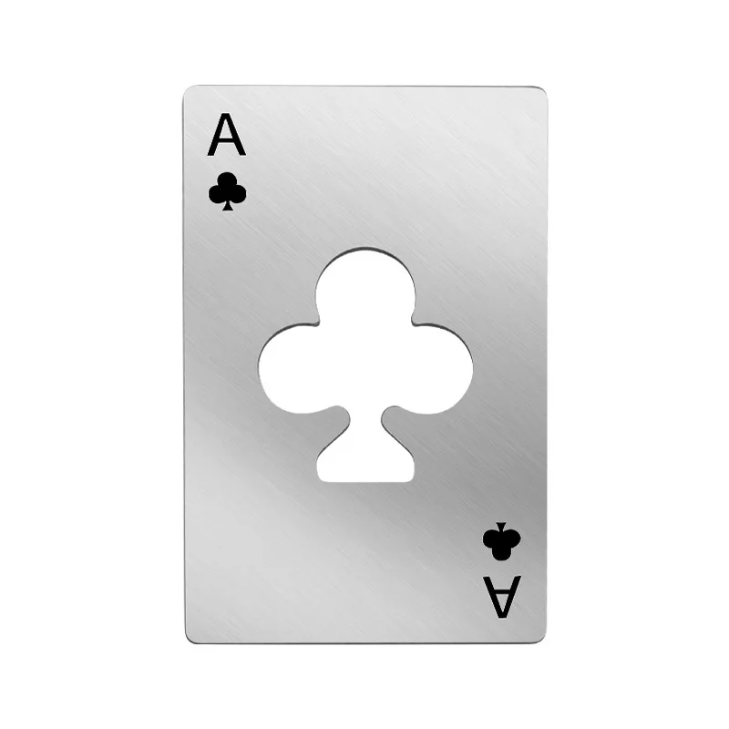 Personalized Metal Credit Card Bottle Opener Poker Stainless Steel Beer Bottle Opener for Wallet and Pocket