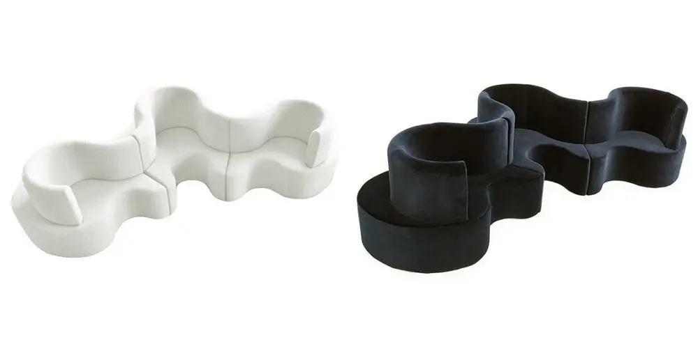 Made from SinoFur Newest design serpentine modular sectional sofa