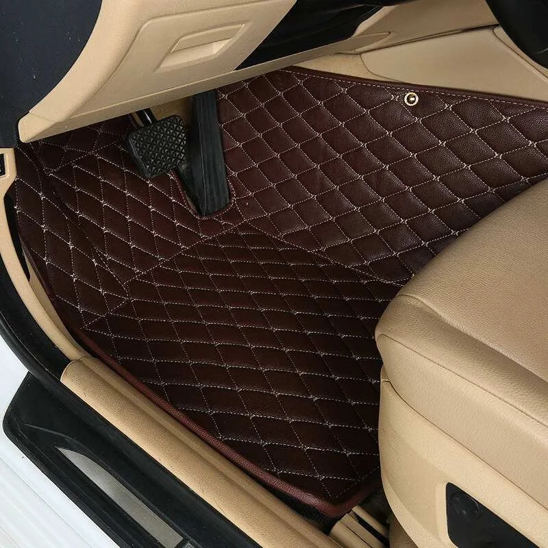 diamond sponge quilted embroidery leather fabric with stitching