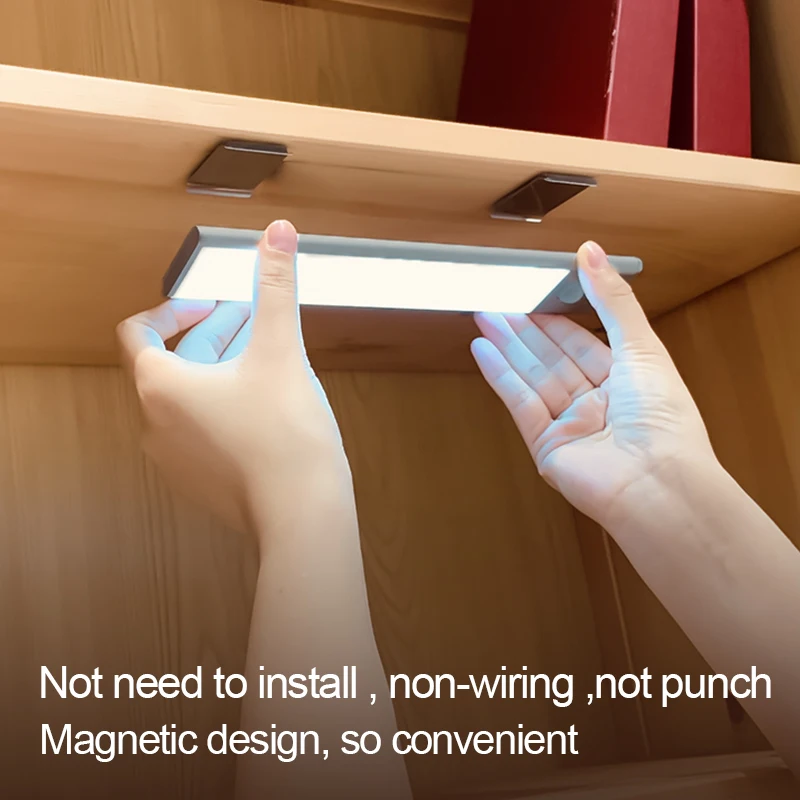 Перезаряжаемые светодиодные Cabinet Light с инфракрасный датчик движения цвет древесины гардероб шкаф