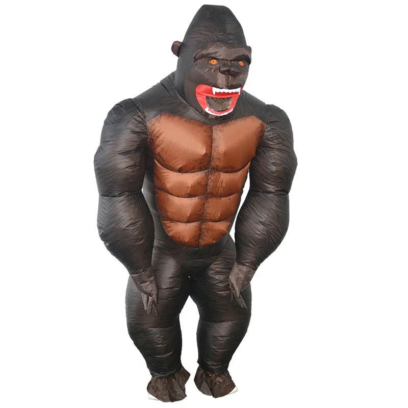 Active festival gift kids costume advertising giant animal standing inflatable type adult king kong mascot costume