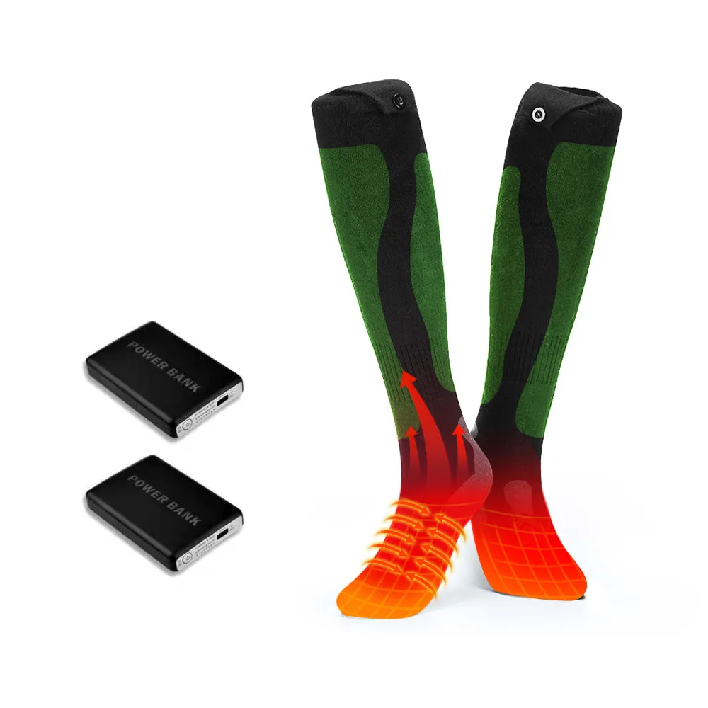 OEM Personalized Custom Warmer Electric Heating socks 5V 5000mah battery  for outdoor sportssports