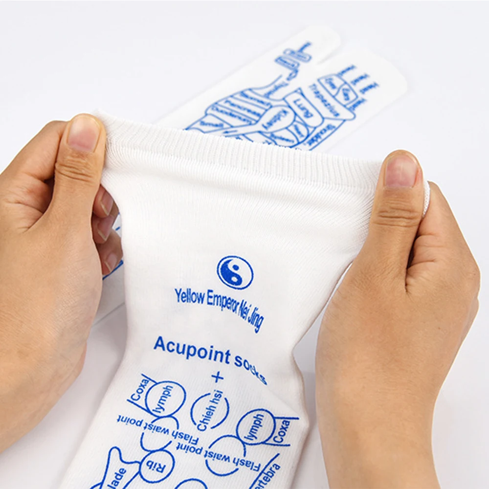 Healthy and Interesting Warp Socks Magical Meridian Socks  English Version Digital Acupuncture Points Socks
