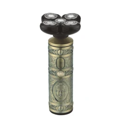 Профессиональная беспроводная перезаряжаемая электробритва для бороды с 5 головками Мужская бритва с плавающими лезвиями электробритва