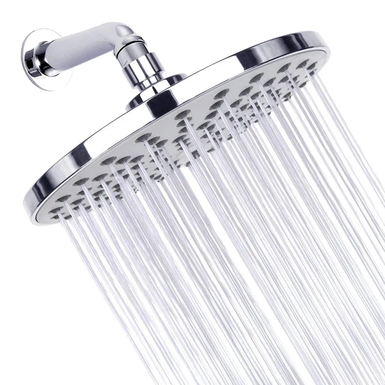 8 inch large size round shape top shower duchas ABS chromed showerhead multi-layer plating