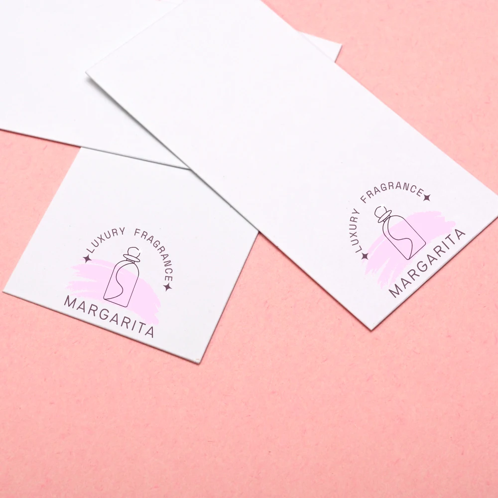 Custom Printed Pink Logo Perfume Scent Strip Manufacturer Scent Blotter Fragrance Blotter Strips