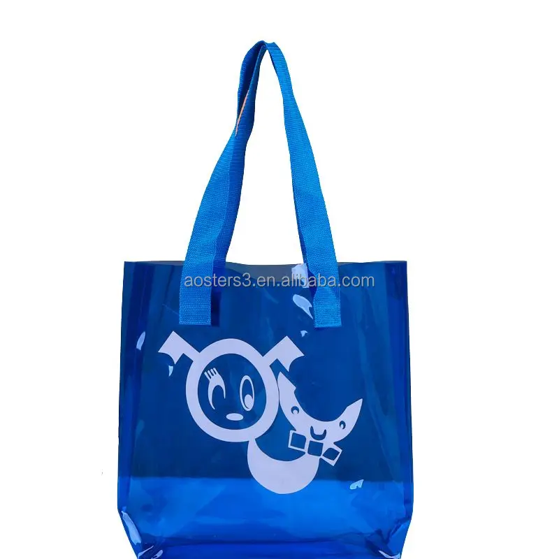custom shopping tote bag vinyl pvc little neon bag suppliers Plastic Gift Bag