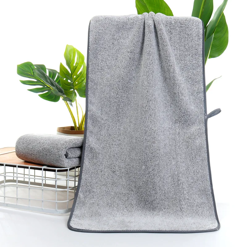Bamboo charcoal fiber towel absorbent hotel bath towel adult