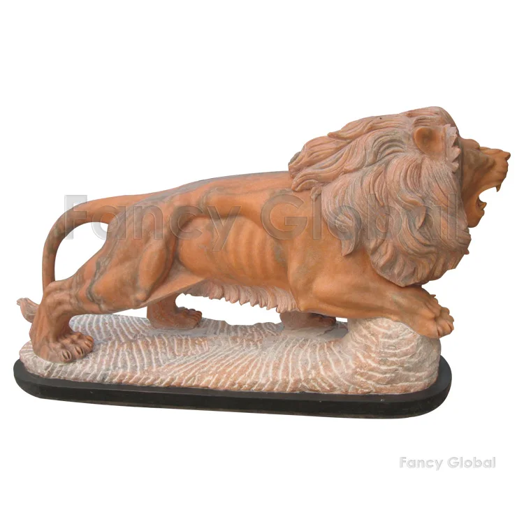 Front Door Lion Statue Outdoor Garden Decoration White Marble Lion Sculpture Stone For Sale