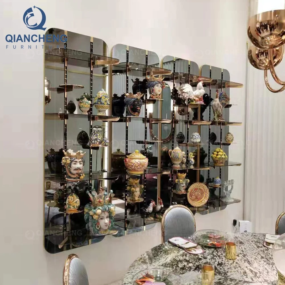 Home Decor luxury design stainless steel wall mirror