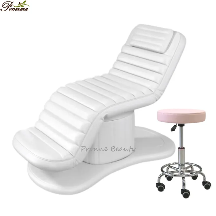 luxury curved pink memory foam extension lash recliner chair 3 motors thai spa electric massage bed table